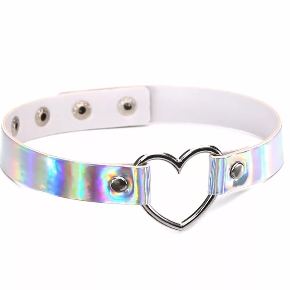 💖 Holographic heart choker 💖